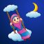 Freepik Muslim Girl Cartoon Swing At The Cloud In The Night