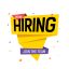 Freepik Now Hiring Join The Team Lettering On Yellow Origami Speech Bubble With Violet Spots