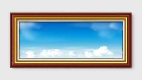 Freepik Panoramic Blue Sky In Vintage Frame