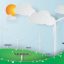 Freepik Paper Art Of Green Wind Turbine Solar Energy Panel