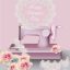 Freepik Pink Vintage Sewing Machine With Rose Flowers