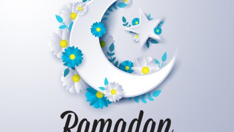 Freepik Ramadan Kareem Islamic Moon Flower Greeting Card Template