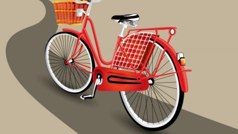 Freepik Red Bicycle Vintage On The Road