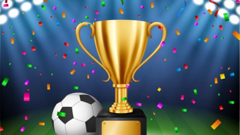 Freepik Soccer Championship With Golden Trophy