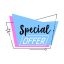 Freepik Special Offer Lettering In Blue Abstract Shape
