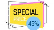 Freepik Special Price Forty Five Percent Lettering