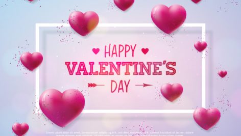 Freepik Valentines Day Design With Red Heart On Shiny Background 2