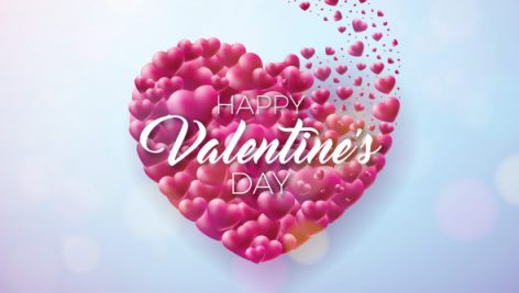 Freepik Valentines Day Design With Red Heart On Shiny Background