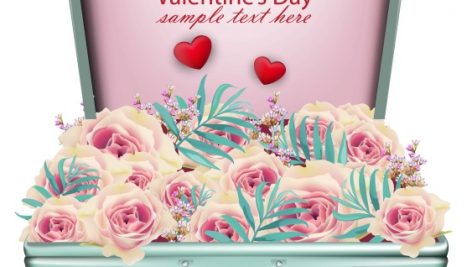 Freepik Vintage Suitcase Full With Flowers Happy Valentine S Day