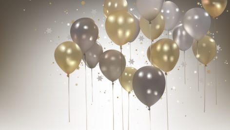 Freepik White And Gold Party Balloons Background 2