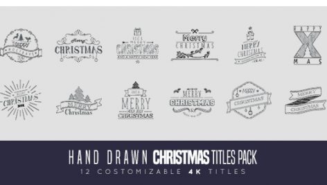 Preview Hand Drawn Christmas Titles Pack 20981263
