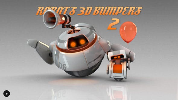 Videohive Robots 3D logo bumpers II 786701