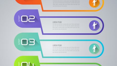 Freepik 4 Steps Business Infographic Elements For The Presentation