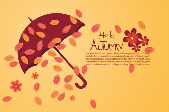 وکتور Freepik Autumn Sale Season With Leaves Autumn