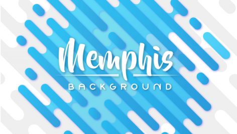 Freepik Blue Memphis Banner Background