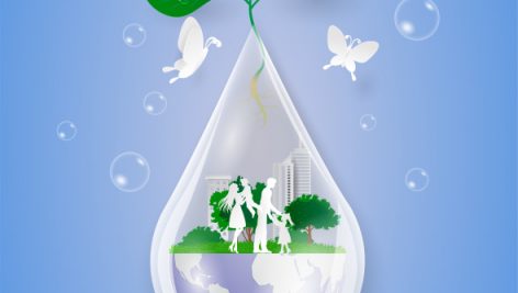 Freepik Concept Save Water Nature And Wolrd With Familly Paper Cut Art Style
