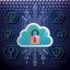 Freepik Cyber Security Hive Binary Circuit Blue Background Cloud Colorful Padlock Safety Protection