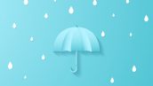 Freepik Digital Craft Paper Art Umbrella With Rain Drop Minimal Style