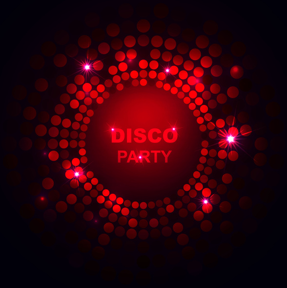 وکتور Freepik Disco Party Background With Colorful Dots And Stars