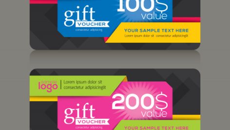 Freepik Gift Voucher Template With Abstract Colorful Modern Design