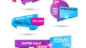 Freepik Happy Father Day Holiday Sale Shopping Discount Banner Set