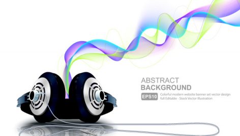 Freepik Headphones With Colorful Waves