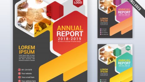 Freepik Modern Business Annual Report Template