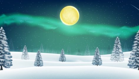 Freepik Night Winter Snow Forest Hill With Aurora In Sky