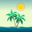 Freepik Palm Trees And Sun Design Elements