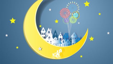 Freepik Paper House Is On The Moon With Celebration