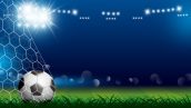 Freepik Soccer Ball In Goal On Grass With Spotlight