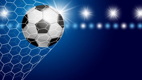 Freepik Soccer Ball In Goal With Spotlight Vector Illustration