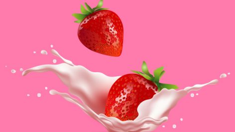 Freepik Strawberry Fruit And Splashes Of Milk 2