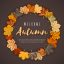 Freepik Welcome Autumn Leaf Wreath Background Card
