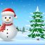 Freepik Winter Landscape With Snowman And Pine Trees 2