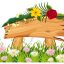 Freepik Wooden Sign In Grass With Flowers