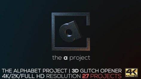 Preview The Alphabet Project 3D Glitch Opener 18239333