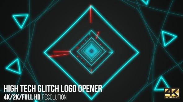 Videohive High Tech Glitch Logo Opener 15965331