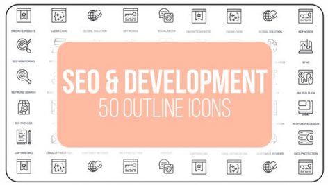 Preview Seo Optimization 50 Thin Line Icons 23172141