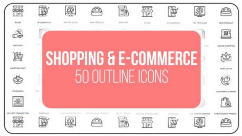 Preview Shopping And Ecommerce 50 Thin Line Icons 23172172