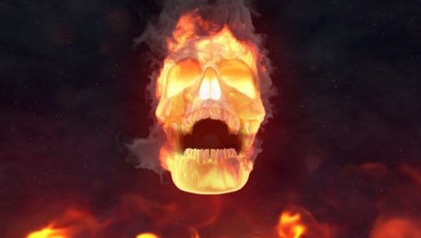 Preview Fire Skull Logo Reveal 24509656