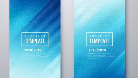 Freepik Abstract Blue Business Banner Template Set Design