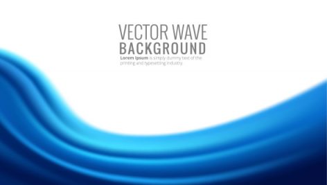 Freepik Abstract Blue Wave Illustration Vector
