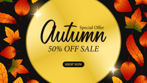 Freepik Autumn Leaves Fall Sale Offer Template