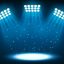 Freepik Blue Bright Stadium Spotlights On Dark Background