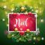 Freepik Christmas Illustration With French Joyeux Noel Typography On Shiny Green Background