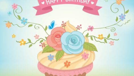 Freepik Cupcakes Flower For Birthday Card