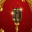 Freepik Golden Microphone With Curtains On Red Stage Background