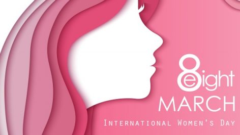Freepik Happy Women S Day Greeting Card With Silhouette Of Female Face