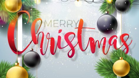 Freepik Merry Christmas Illustration On Shiny Background With Typography And Holiday Light Garland